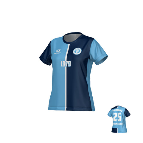 Split Womens Jersey - Sky Blue & Navy