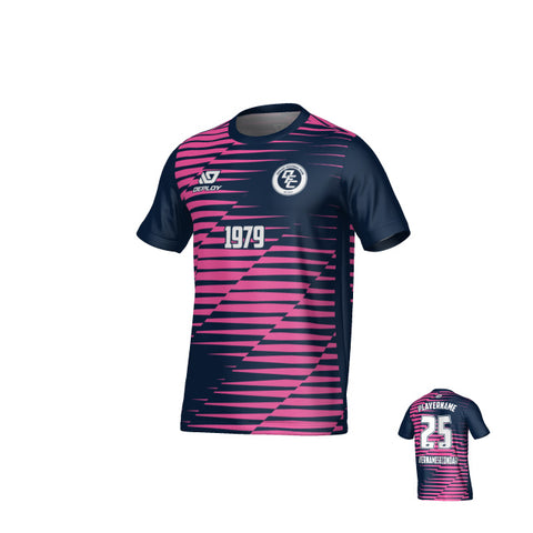 Static Jersey - Navy & Pink