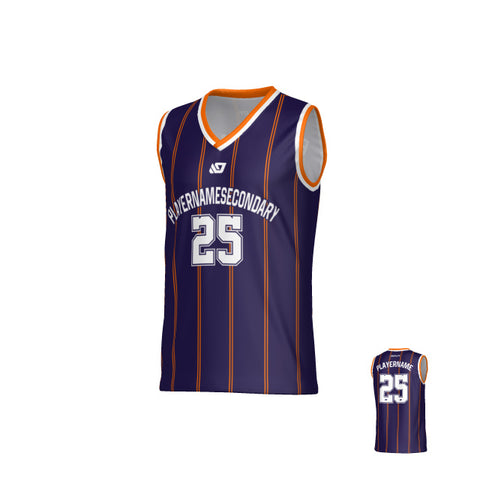 Metro Basketball Jersey - Purple & Orange