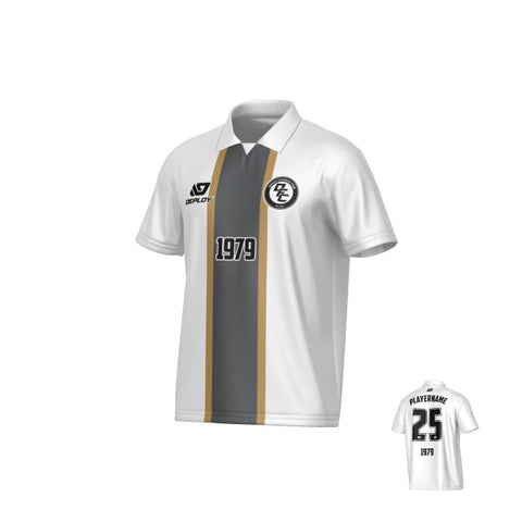 Stripe Collared Jersey - White