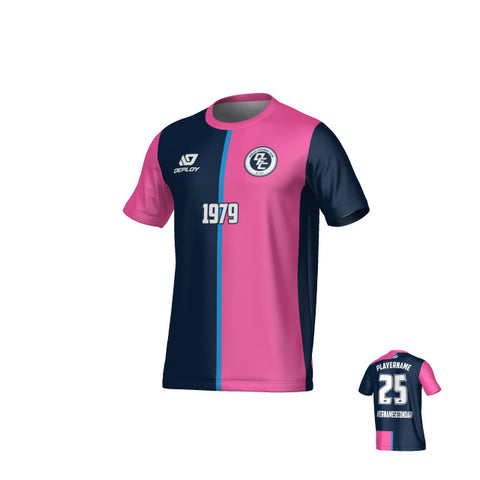 Split Jersey - Navy & Pink