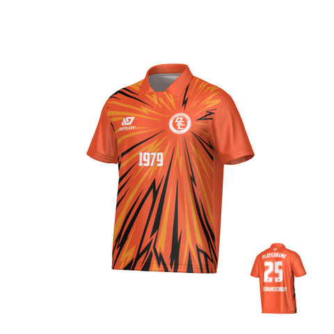 Burst Collared Jersey - Orange