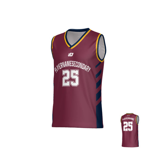 Sprint Basketball Jersey - Maroon & Navy