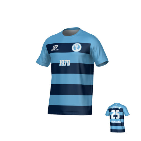 Hoops Jersey - Sky Blue & Navy