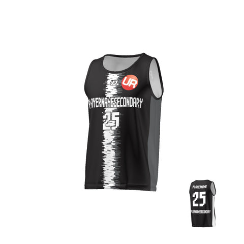 URBAN REC - FLIGHT SINGLET STATIC STRIPE - BLACK