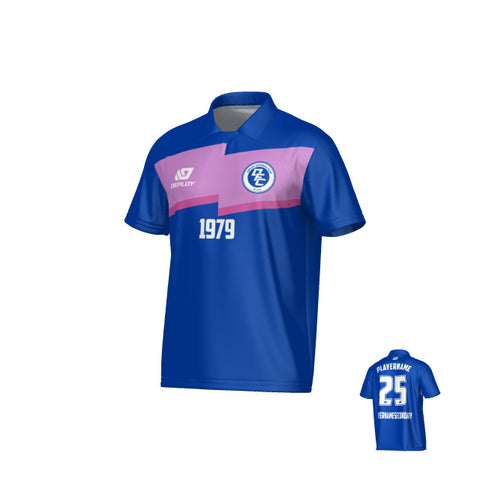 Zag Collared Jersey - Royal Blue & Purple