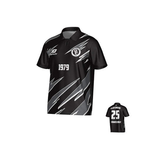 Sharp Collared Jersey - Black