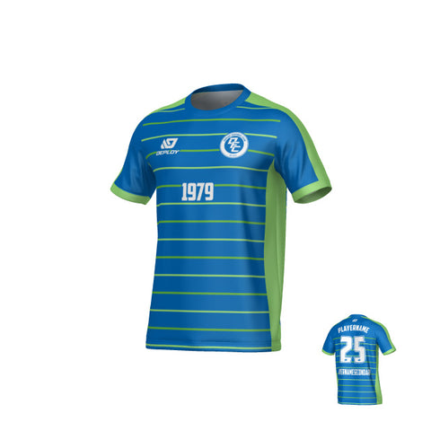 Cadence Jersey - Blue & Neon Green