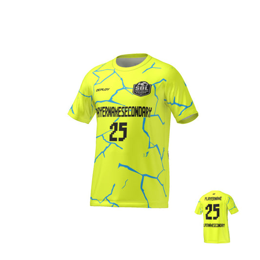 Street Ballers League - Flight Jersey Cracks- Neon Yellow
