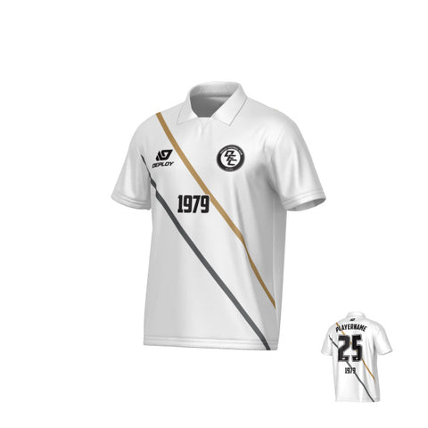 Tracks Collared Jersey - White