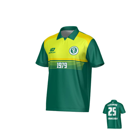 Horizon Collared Jersey - Green