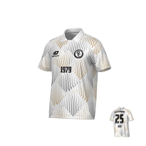 Drips Collared Jersey - White