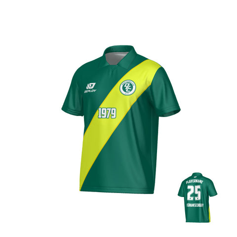 Sash Collared Jersey - Green