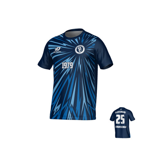 Burst Jersey - Navy & Sky Blue