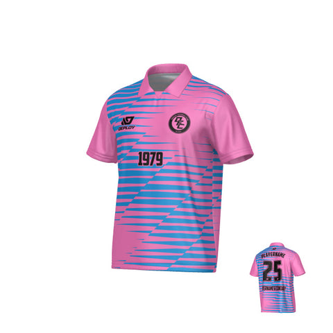 Static Collared Jersey - Pink