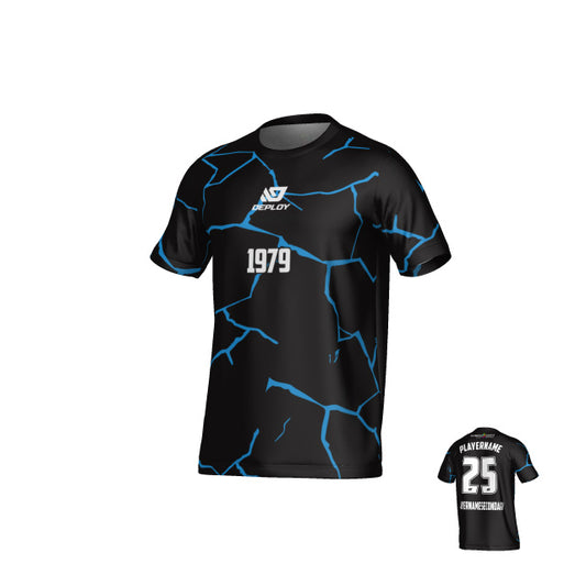 DUBBO 6s SUMMER - CRACKS BLACK AND FLURO BLUE