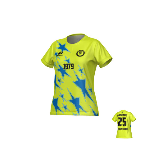 Stars Womens Jersey - Neon Yellow
