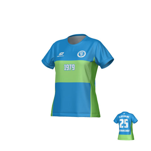 Shift Womens Jersey - Blue & Neon Green