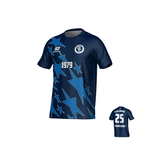 Stars Jersey - Navy & Sky Blue