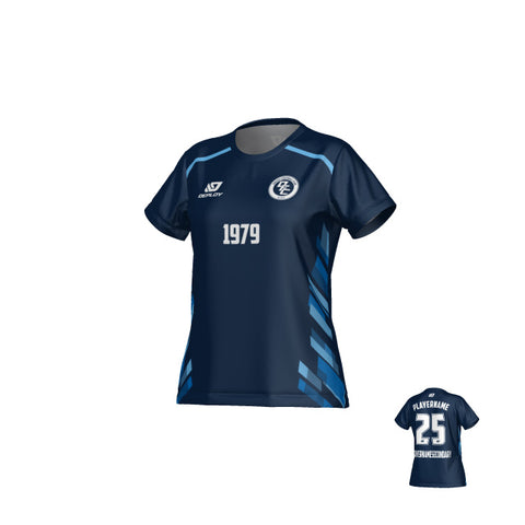 Turbo Womens Jersey - Navy & Sky Blue