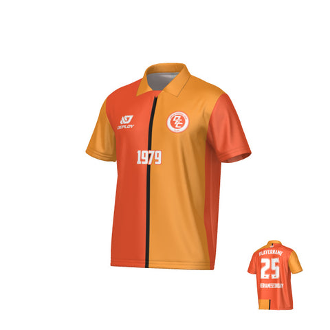 Split Collared Jersey - Orange
