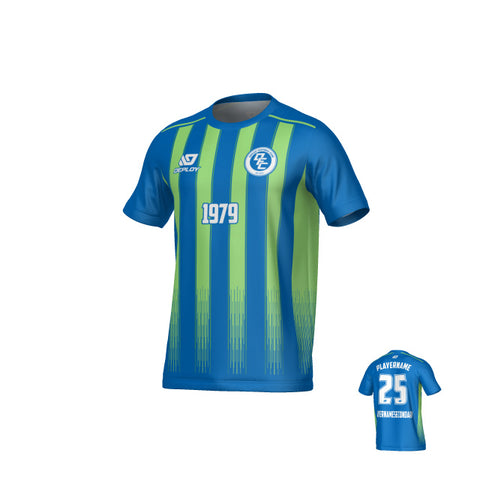 Classic Jersey - Blue & Neon Green