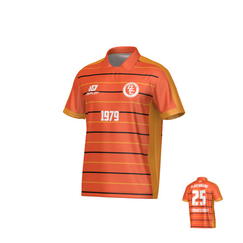Cadence Collared Jersey - Orange