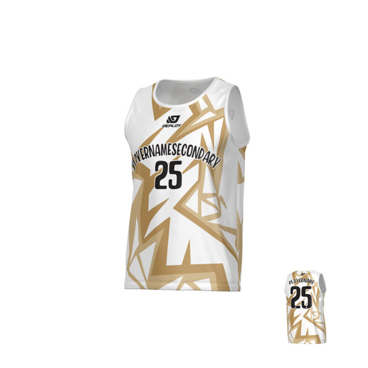 Shattered Sports Singlet - White