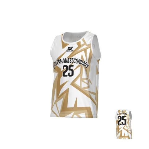 Shattered Sports Singlet - White