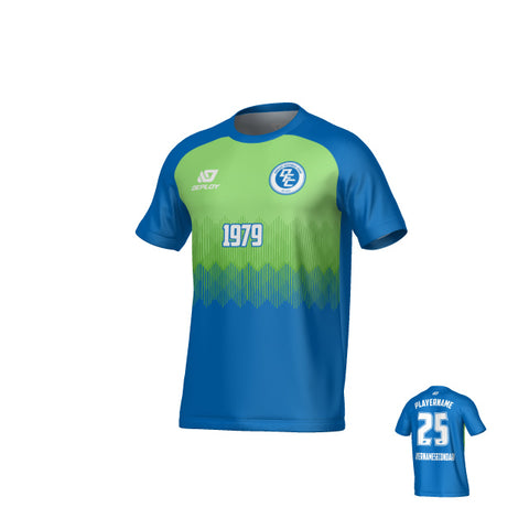 Echo Jersey - Blue & Neon Green