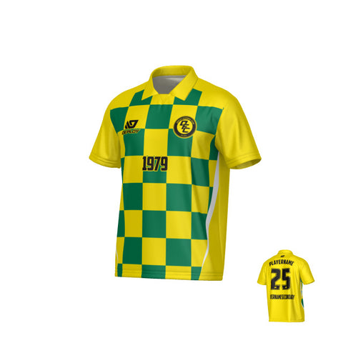Checkers Collared Jersey - Yellow