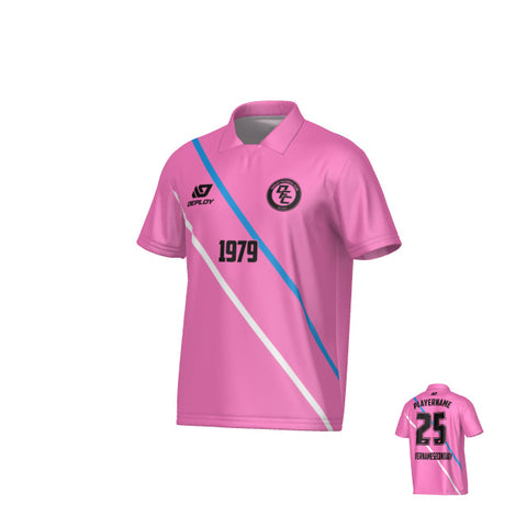Tracks Collared Jersey - Pink