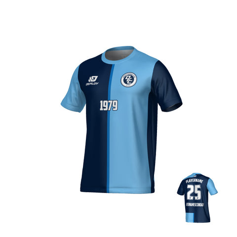 Split Jersey - Navy & Sky Blue