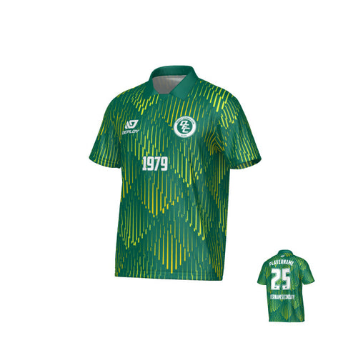 Drips Collared Jersey - Green