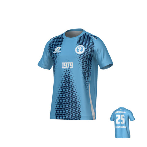 Half Tone Jersey - Sky Blue & Navy