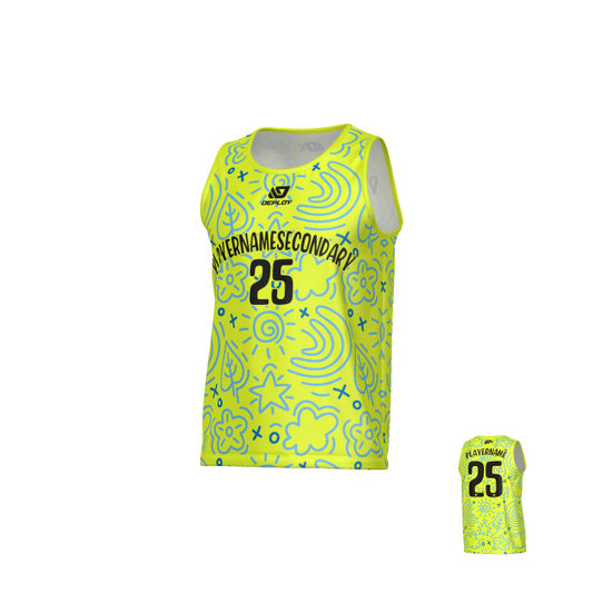 Sketch Sports Singlet - Neon Yellow