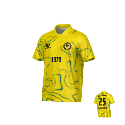 Marble Collared Jersey - Yellow