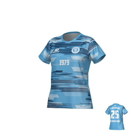 Glitch Womens Jersey - Sky Blue & Navy