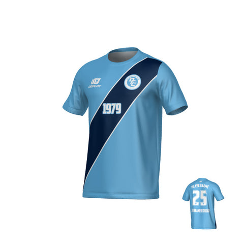 Sash Jersey - Sky Blue & Navy