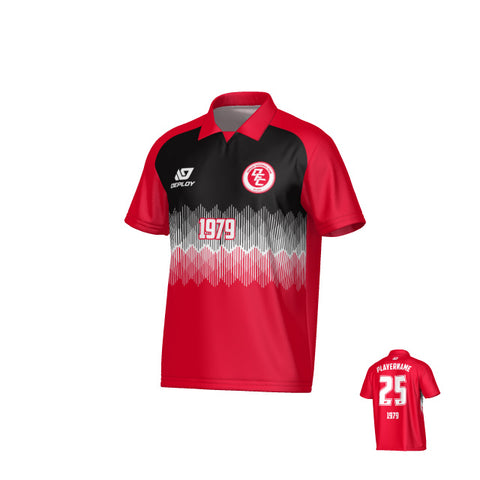 Echo Collared Jersey - Red