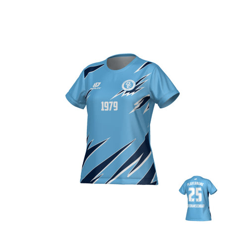 Sharp Womens Jersey - Sky Blue & Navy