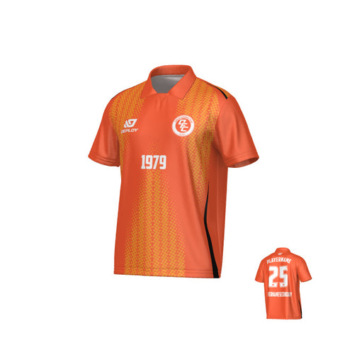 Half Tone Collared Jersey - Orange