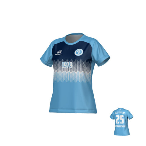 Echo Womens Jersey - Sky Blue & Navy