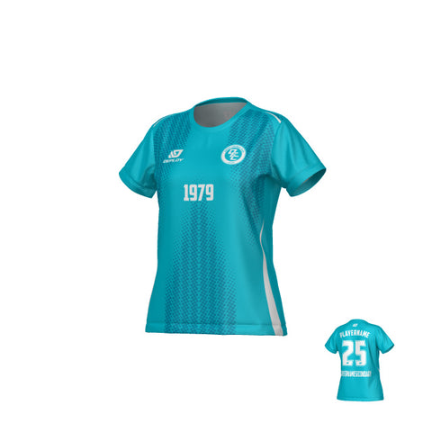 Halftone Womens Jersey - Teal