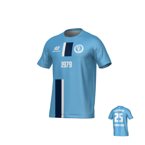Block Jersey - Sky Blue & Navy