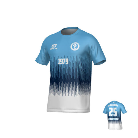 Fade Jersey - Sky Blue & Navy
