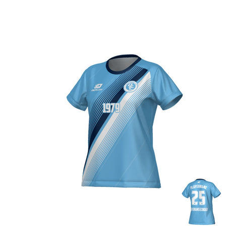 Velocity Womens Jersey - Sky Blue & Navy