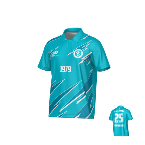 Sharp Collared Jersey - Teal