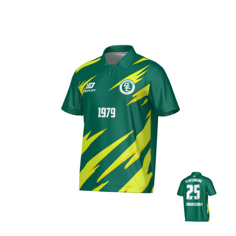 Sharp Collared Jersey - Green
