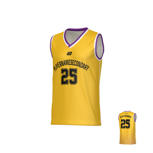 Aero Basketball Jersey - Yellow & Purple